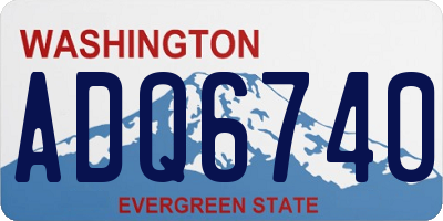 WA license plate ADQ6740