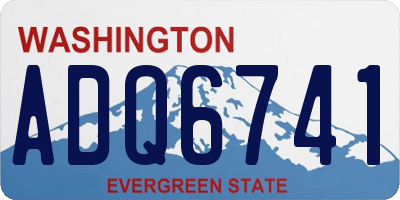 WA license plate ADQ6741