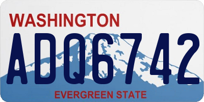 WA license plate ADQ6742