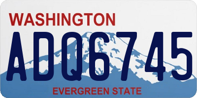 WA license plate ADQ6745