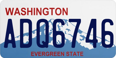 WA license plate ADQ6746