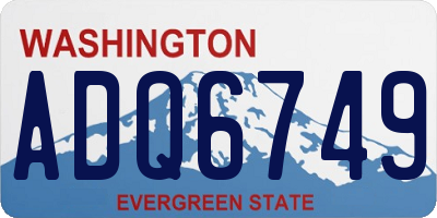 WA license plate ADQ6749