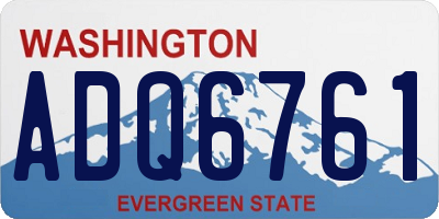 WA license plate ADQ6761