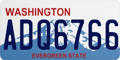 WA license plate ADQ6766