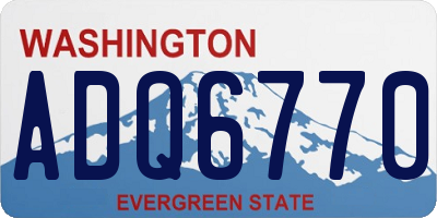 WA license plate ADQ6770
