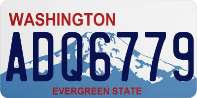 WA license plate ADQ6779