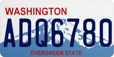 WA license plate ADQ6780