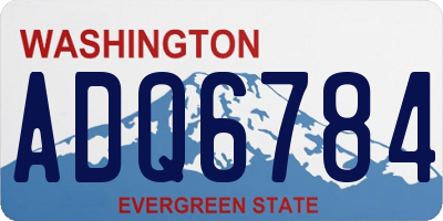 WA license plate ADQ6784