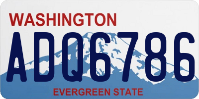 WA license plate ADQ6786