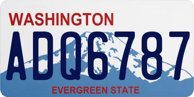 WA license plate ADQ6787