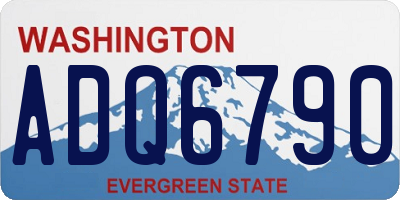 WA license plate ADQ6790