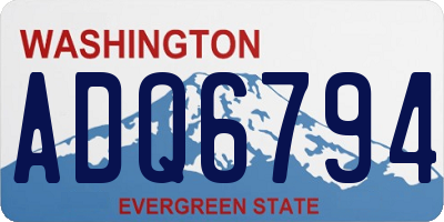 WA license plate ADQ6794