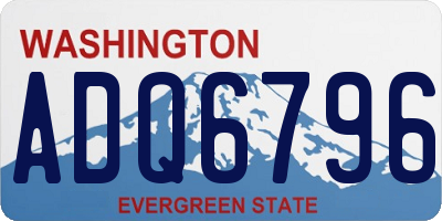 WA license plate ADQ6796