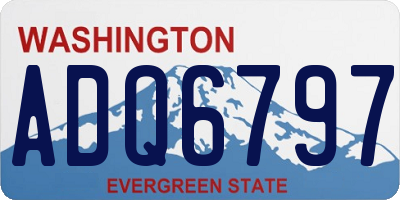 WA license plate ADQ6797