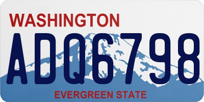 WA license plate ADQ6798