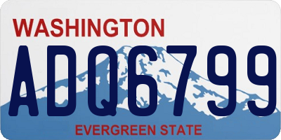 WA license plate ADQ6799
