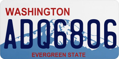 WA license plate ADQ6806
