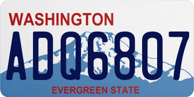 WA license plate ADQ6807