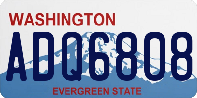 WA license plate ADQ6808