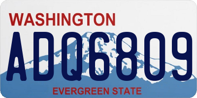 WA license plate ADQ6809