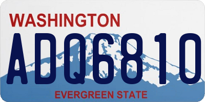 WA license plate ADQ6810