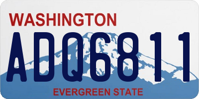 WA license plate ADQ6811