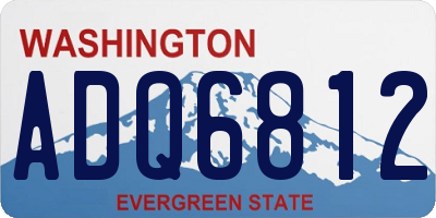 WA license plate ADQ6812