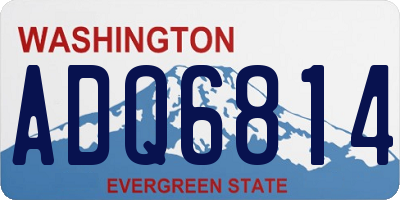 WA license plate ADQ6814