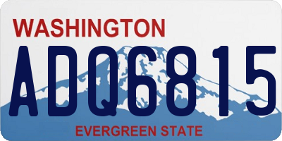 WA license plate ADQ6815