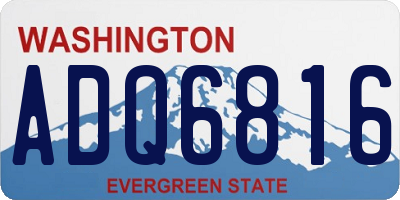 WA license plate ADQ6816