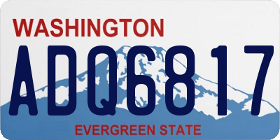 WA license plate ADQ6817