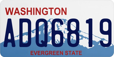 WA license plate ADQ6819