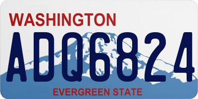 WA license plate ADQ6824