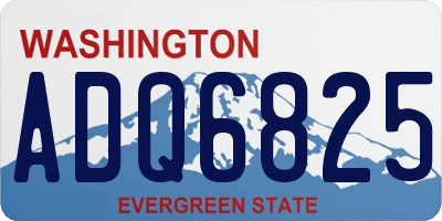 WA license plate ADQ6825