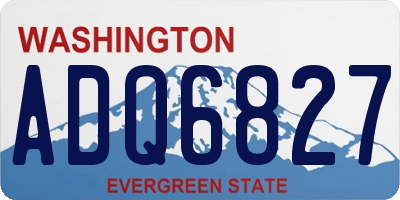 WA license plate ADQ6827