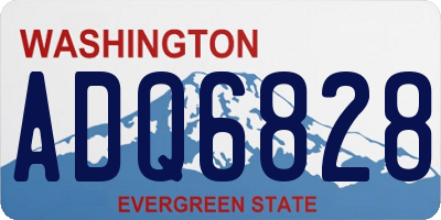 WA license plate ADQ6828
