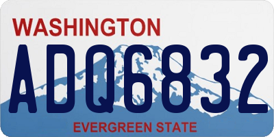 WA license plate ADQ6832