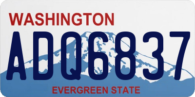 WA license plate ADQ6837