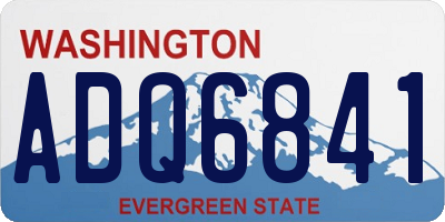 WA license plate ADQ6841