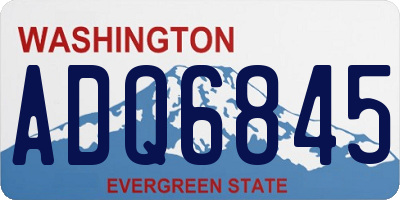 WA license plate ADQ6845
