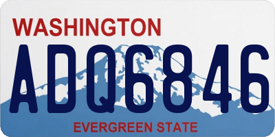 WA license plate ADQ6846