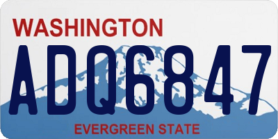 WA license plate ADQ6847