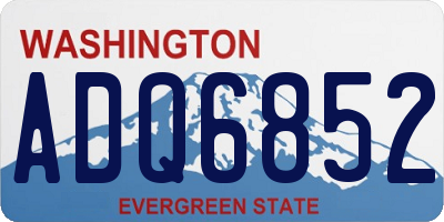 WA license plate ADQ6852