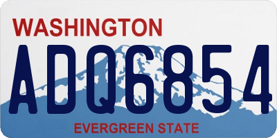 WA license plate ADQ6854