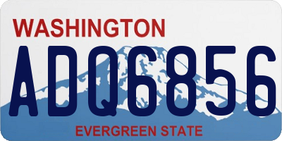 WA license plate ADQ6856