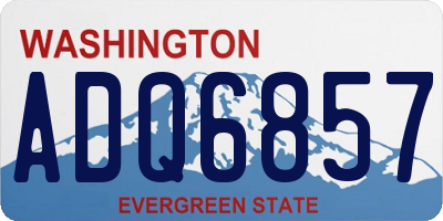 WA license plate ADQ6857
