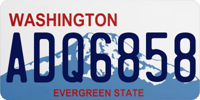 WA license plate ADQ6858