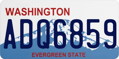 WA license plate ADQ6859
