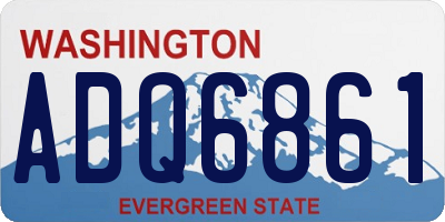WA license plate ADQ6861