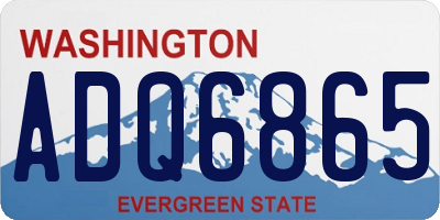 WA license plate ADQ6865